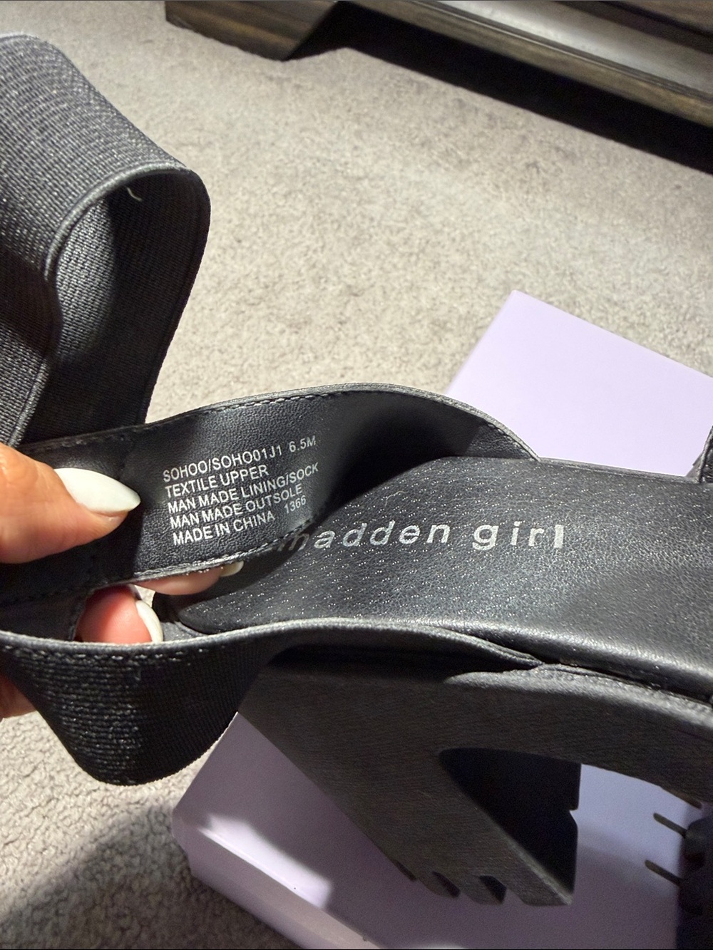 Madden Girl Black Chunky Platform Sandal - Picture 5 of 5